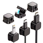 Magnetiline kaablite organiseerija, 6 tk, Juoda