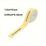 Premium Termopaberirull - 1.5cm X 0.41cm | Kleepuv, Lihtne-Print P12, P15, D30 jaoks., Geltona