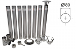 Suitsutoru komplekt 8 meetrit DN80 mm.
