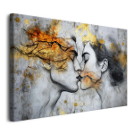 Abstraktne l&otilde;uendimaal magamistoas elutuppa Kiss Love 60x90