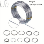 1tk 304 Roostevaba Teras Traat, 0.02mm-0.3mm &Uuml;hekordne Helme Traat, Ehete Tegemiseks., 1,4 mm 5 m