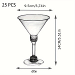 25/50tk, L&auml;bipaistvad Plastikust Martini Klaasid &Uuml;hekordsed &Scaron;ampuseklaasid Kokkupandavad Pikad Klaasid., GD51 stulpelis 25 vnt
