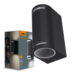 Videx fassaadivalgusti 2xGU10, IP54, must