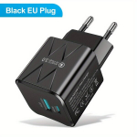 2 Pordi PD 25W Mini USB C Kiirlaadija iPhone 15 Pro Max Xiaomi Telefoni J&otilde;ulaadimine EL Pistik Adapter Reisimiseks, Juoda