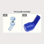 1tk Kopsuharjutus ja Limaeemaldaja - L&otilde;hnatu, Patareivaba, Tervisehoiu Oluline., Sky Blue*2 + Royal Blue*2