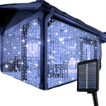 P&auml;ikesepatareiga LED valguskett - 100/200/300/600 LEDi, 8 režiimi, j&otilde;uludeks ja pidudeks., Balta &scaron;viesa