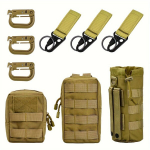 3 Pakki Molle Kotid, Vee Pudel Kott, Molle Admin Kott, V&ouml;&ouml; Kott Spordi Jaoks, Khaki spalva