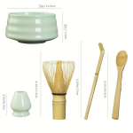 5-osaline Matcha Vispel Komplekt Matcha Tee jaoks, Žydra 5