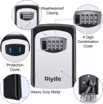 Turvaline v&otilde;tmekast, Diyife v&auml;listingimustes veekindel seif hoiustamise tsingisulamist lukuga seif 4-kohalise koodiga, kodugaraažikooli jaoks Airbnb