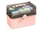 Suur Mahutavusega Korduvkasutatav Ravimikarp, Kodune Meditsiinikott., Coral Pink Extra Large 3 sluoksniai + nemokama maža vaistų dėžutė