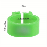 100tk Kana Jalav&otilde;ru Numbrid V&auml;rvilised Lindude Tupe 16/20mm, Žalias