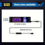 GOTUS USB-toitega LED-kerimisekraan rakenduse juhtimisega p&uuml;hade jaoks, YT64 9,2x37,2cm / 3,62x14,65
