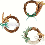 Rotangi linnupesa, 6 tk,, 6 vnt. 20 cm / 7,87 colio