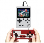 Happy People m&auml;ngukonsool Retro kaasaskantav mini-pihushoitav videom&auml;ngukonsool Sisseehitatud 400 m&auml;nguga 8-bitine 3,0-tolline v&auml;rviline LCD laste v&auml;rviline m&auml;ngum&auml;ngija, valge kahekordne