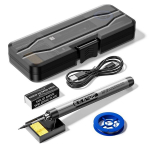 Kaasaskantav USB-jootekolb Reguleeritava Temperatuuriga LCD-ekraaniga., Pilka