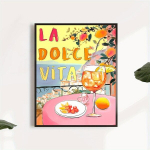 La Dolce Vita Amalfi Ranniku L&otilde;uendikunst Prindib T&uuml;kk