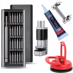 T&Ouml;&Ouml;RIISTAKOMPLEKT ROSFIX LCD REPAIR SET &ndash; T&Auml;PNE, 25 OTSIKUT, B7000 LIIM, IMUR 55 MM