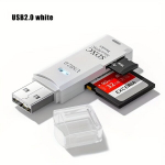 USB 2.0 SD/TF Kaardilugeja K&otilde;rge Kiirus 3.0 Plug and Play., Baltas