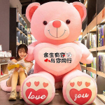 80/100 Cm Suur Ma Armastan Sind Pl&uuml;&uuml;skaru Armas Tohutu T&auml;idisega Pehme Karu Nuku Armastaja_Heart Pink_120cm