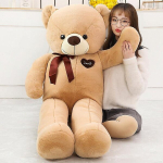 80/100 Cm Suur Ma Armastan Sind Pl&uuml;&uuml;skaru Armas Tohutu T&auml;idisega Pehme Karu Nuku Armastaja_Light Brown Ribbon Bear_60cm