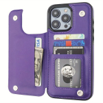 Klassikaline Kahekordne Pandla Rahakoti Telefoni&uuml;mbris IPhoneile, Tamsiai violetinė