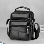 1tk Meeste &Otilde;lakott Nahast K&auml;sit&ouml;&ouml; Crossbody, Juoda