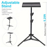 161.54cm Reguleeritava K&otilde;rgusega Projektori ja S&uuml;learvuti Statiiv - Kaasaskantav, Kokkupandav Disain Lava ja V&auml;li&uuml;ritustele