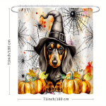 Halloween Taksi & K&otilde;rvits Du&scaron;ikardin Komplekt - Veekindel Pol&uuml;ester, Du&scaron;o užuolaida 180,34cm*180,34cm