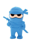 Pehme kustutuskumm Ninja kujuline, 18 tk, sinine