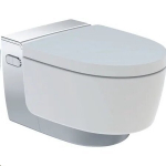 Nutikas seinale paigaldatav WC-pott Geberit AcuaClean Mera Classic Rimless TurboFlush bideefunktsiooni ja aeglaselt sulguva kaanega 146.201.21.1