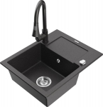 Graniidist k&ouml;&ouml;givalamu Mexen Enzo koos segisti ja sifooniga, Black granite