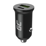 Green Cell Autoladeger&auml;t 38W GC PowerRide Nano38 mit USB-C USB-A Power Delivery und Ultra Charge Schnellladung