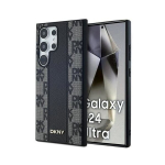 DKNY DKHMS24LPCPVSLK S24 Ultra S928 czarny|black hardcase Leather Checkered Mono Pattern MagSafe