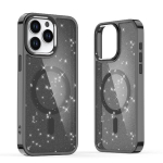 Glitter Case MagSafe for iPhone 16 - black with glitter