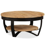 vidaXL kohvilaud t&ouml;&ouml;tlemata mangopuidust 65 x 32 cm, Ruda