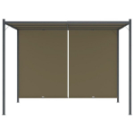 vidaXL lehtla eemaldatava katusega 3 x 3 m, pruunikashall 180 g/m&sup2;, Rusva