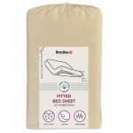 Bradley voodilina kummiga, 180 x 200 x 25 cm, tekstiilist kotis, kreem