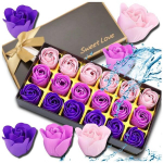 L&otilde;hnavad dekoratiivsed seebiroosid, 18 tk lilla kinkekomplekt