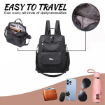 Turismi- ja reisiseljakotid, PU-nahast reisiseljakott &ndash; stiilne mitmeotstarbeline naiste &otilde;lakott, must