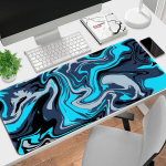 M&auml;ng Suur Hiirematt Paksendatud Abstraktne 80x40 Cm 3mm Paks Arvuti Laud Matt, A06 Pilka mėlyna
