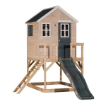 Puidust m&auml;ngumaja lastele lium&auml;ega, Wendi Toys, M22G, hall, 310 x 197 x 242 cm