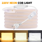 Telefonihoidja 220V L&uuml;liti Cob Led Neoonriba Valgus Flex 288Led/M Veekindel Lamp Soe Valge Tuba Ga_Natural White_9m, Natural White_9m