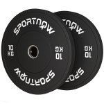 Hantlikettade komplekt, 2 x 10 kg, ol&uuml;mpiline standard, kummist, vaikne, must, Juoda