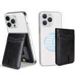 PU Kunstnahast Mobiiltelefoni Magnetkaart Hoidja &Otilde;huke Krediitkaardi Hoidja.