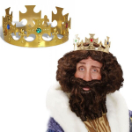 Kuninga kroon kuninganna kullast plastist juveelid