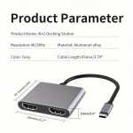 4-in-1 USB-C ja HDMI jaam 100W PD s&uuml;learvutitele