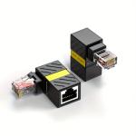 360&deg; K&auml;&auml;natav RJ45 Etherneti Laiendaja Adapter, 90-kraadine RJ45 Mees-Naine V&otilde;rgu LAN &Uuml;hendaja - 2-Pakk Laadimata Matt Viimistlus Adapter Ilma Akuta