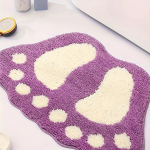 Superimav Microfiber Vannimatt Libisemisvastase Tagaosaga - Pehme ja Mugav Hall Vaip, 58*88cm Violetinė