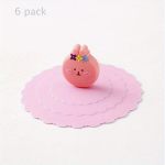 Loominguline Silikoon Tassi Kaan, Lekkevaba Tolmukindel Kaan, 6 vnt Pink+Pink Rabbit