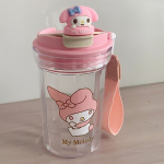 Sanrio Kuromi & Cinnamoroll Multikas Veepudel - &Scaron;ikk Plastist Joogitops T&uuml;drukutele, Rožinis-plastikinis puodelis